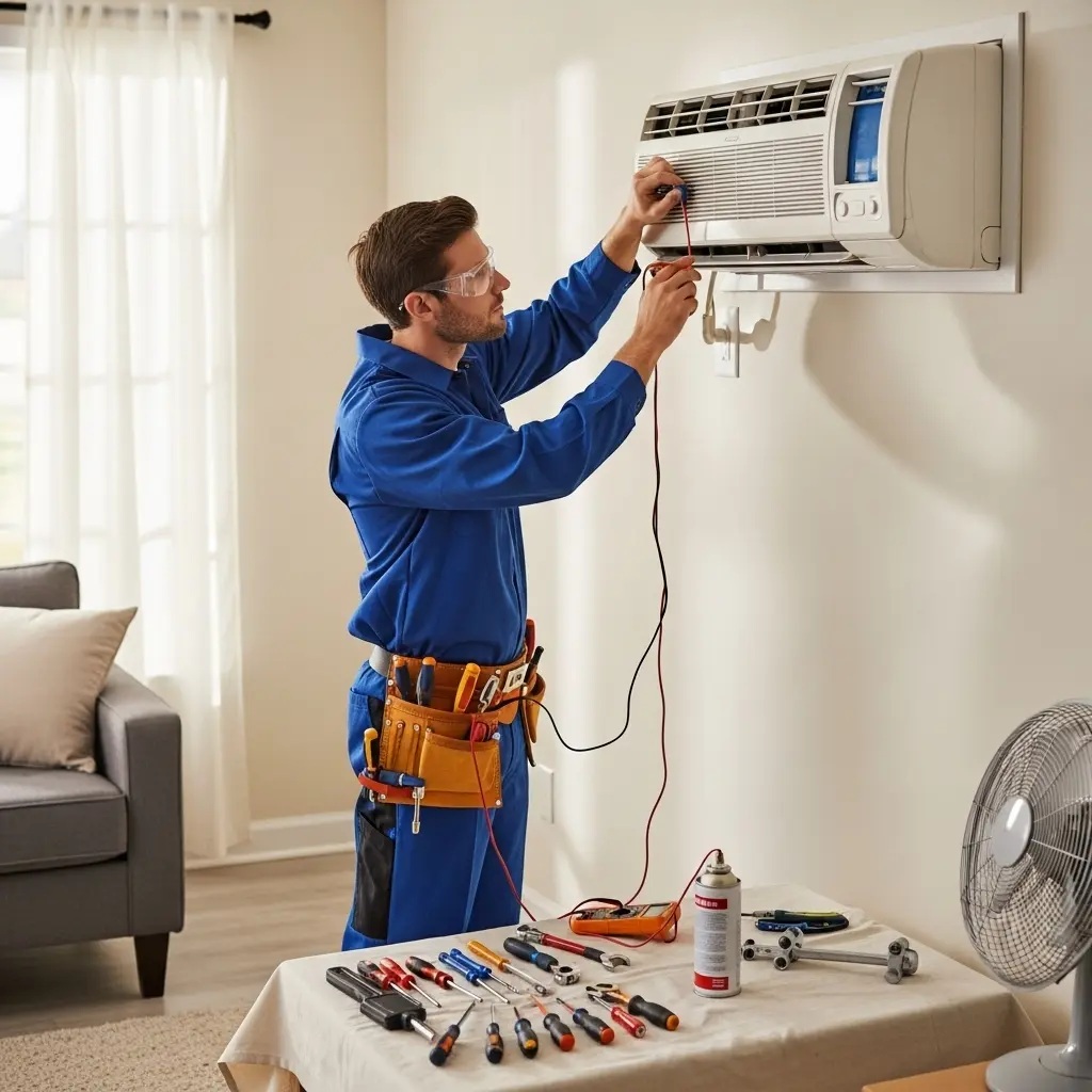 Demirci Uğur Uğur klima gaz dolumu ve bakım – Enerji verimliliği artırıldı. - Teknik servis örneği